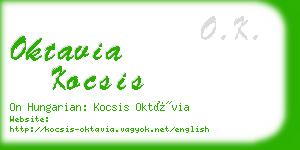 oktavia kocsis business card